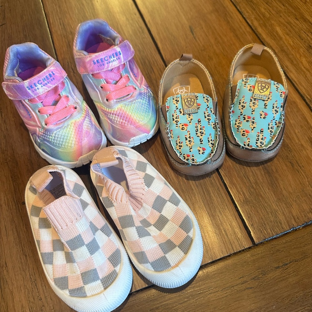 3 Pc Lot of Toddler shoes- Skechers/Ariat